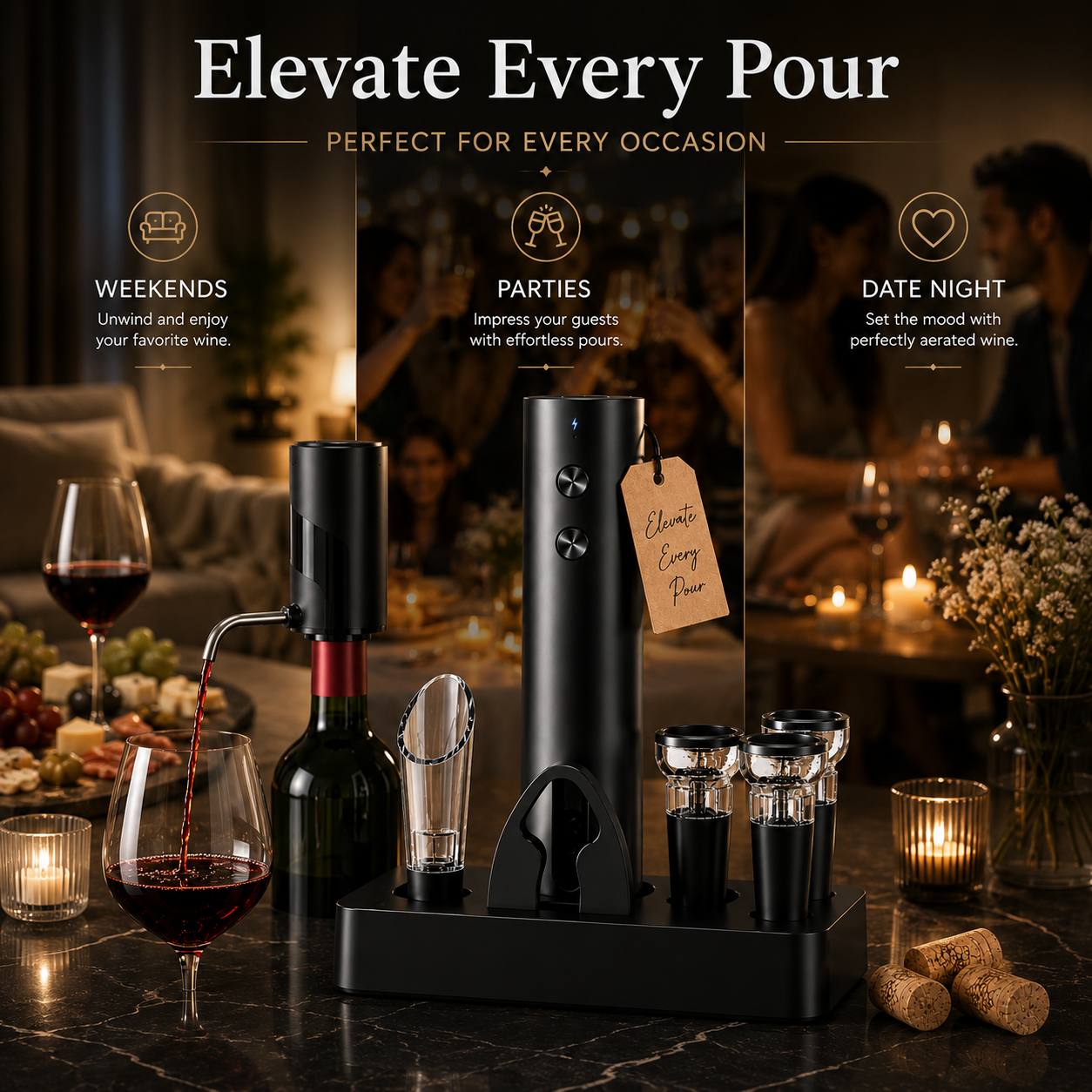 8-in-1 Electric Wine Essentials Kit