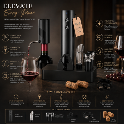 8-in-1 Electric Wine Essentials Kit